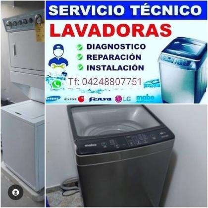 Servicio técnico en Lavadora y Secadora, a domicilio.