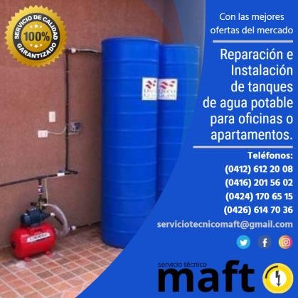 Instalación reparación de tanques de agua en Caracas