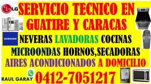 REPARACION DE NEVERAS HORNOS LAVADORAS MICROONDAS COCINAS EN CARACAS GUATIRE 04127051217