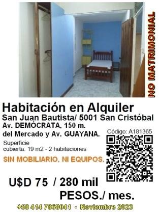 HABITACIÓN ESTUDIO o Doble/ ANEXO INDEPENDIENTE, con ACCESO DIRECTO DESDE VIALIDAD